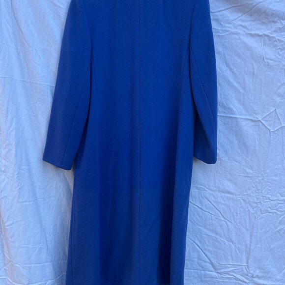 Vintage Royal blue fitted wool pea coat small - Picture 3 of 4